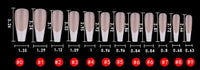 Matte Ballerina 120 pieces black French tip long white French tip