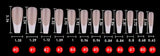 Matte Ballerina 120 pieces black French tip long white French tip